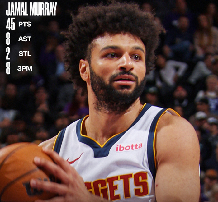 开云体育官网-穆雷狂轰45分连刷四纪录！近三战109分势头猛烈 阿德尔曼：他扛起球队|掘金|约基奇|贾马尔-穆雷|NBA常规赛|丹佛掘金队_新浪体育_新浪新闻